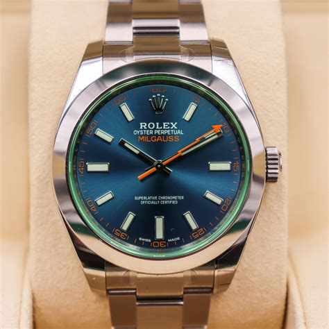 rolex milgauss 116400gv z blue|Rolex oyster Milgauss price.